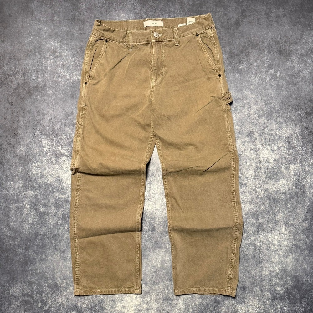 PacSun Baggy Carpenter Pants Brown Tan Men's 30x30 Utility Workwear Hammer Loop